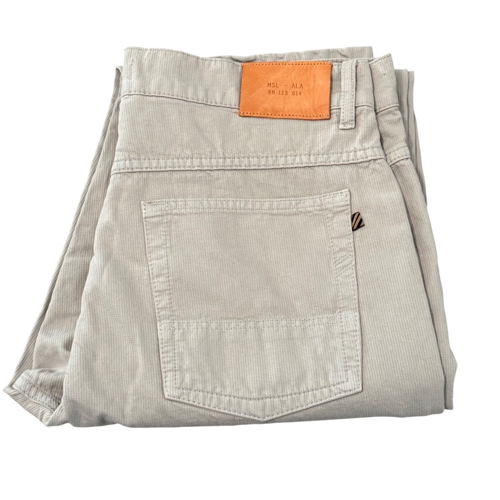 Billy Reid Slim Cut Corduroy Pants Mens 31 Gray Stone MSL-ALA RN-113814